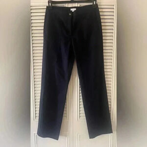 J. Jill Women’s Navy Flat Front Chino Pants SZ 6